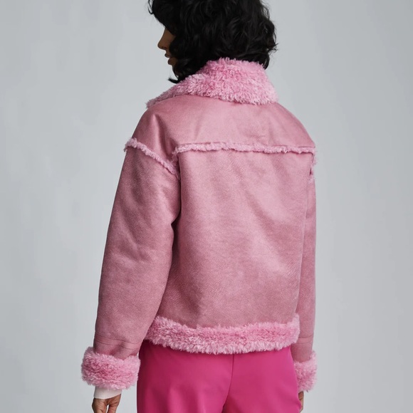 Faux Shearling Cropped Jacket - Picture 3 of 6